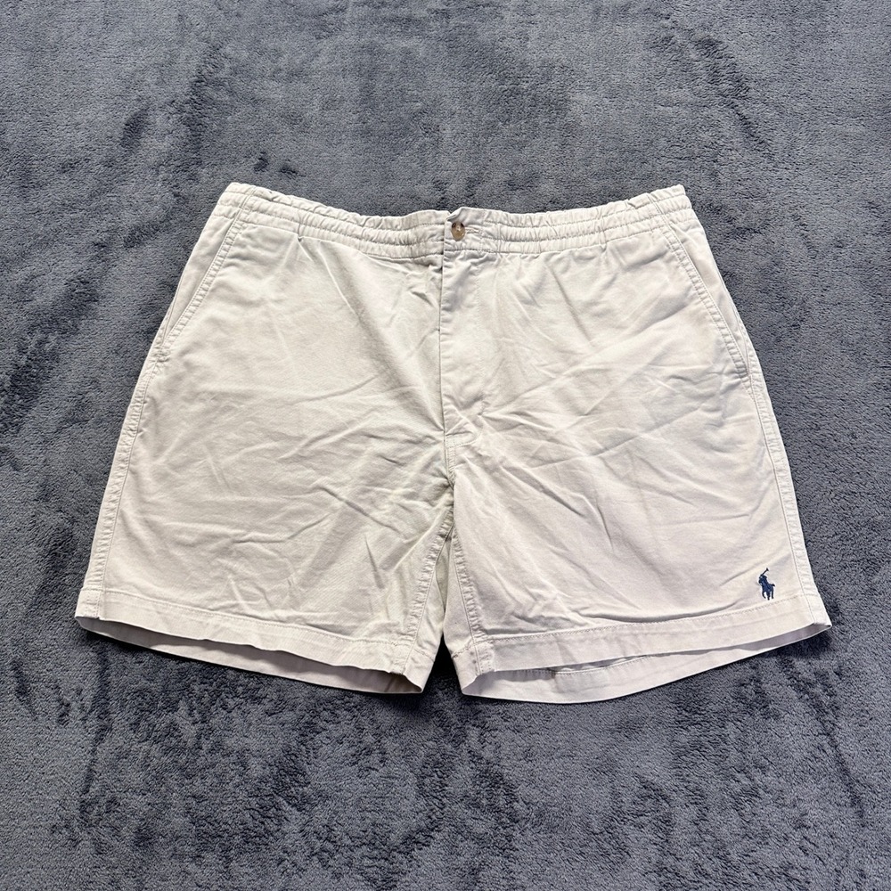 Polo Ralph Lauren Shorts Mens XL Beige Classic Fit 6" Inseam Chino Pony Logo